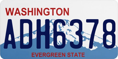 WA license plate ADH6378