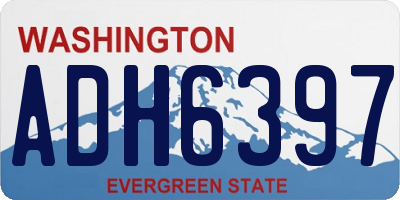 WA license plate ADH6397