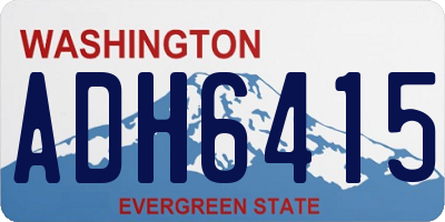 WA license plate ADH6415