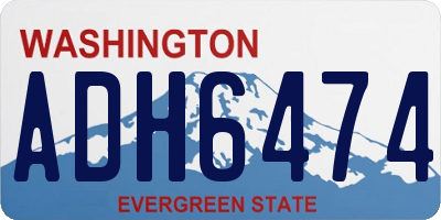 WA license plate ADH6474