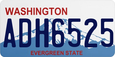 WA license plate ADH6525