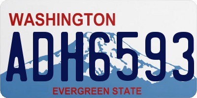WA license plate ADH6593