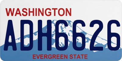 WA license plate ADH6626