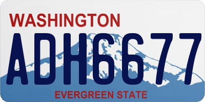 WA license plate ADH6677