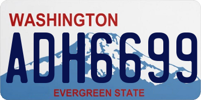 WA license plate ADH6699
