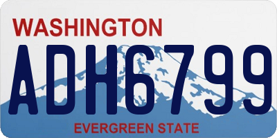 WA license plate ADH6799
