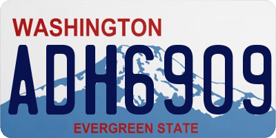 WA license plate ADH6909