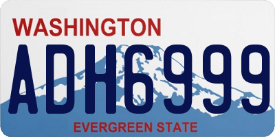 WA license plate ADH6999