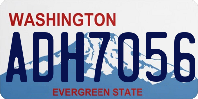 WA license plate ADH7056