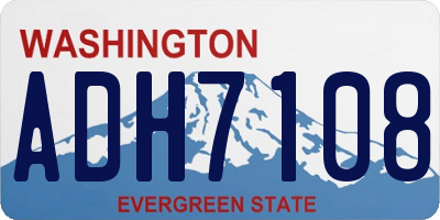 WA license plate ADH7108