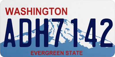 WA license plate ADH7142