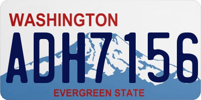 WA license plate ADH7156