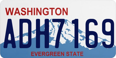 WA license plate ADH7169
