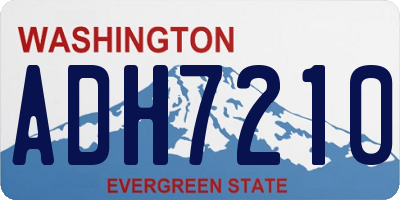 WA license plate ADH7210