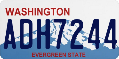 WA license plate ADH7244