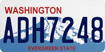 WA license plate ADH7248