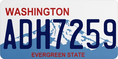 WA license plate ADH7259