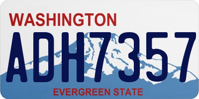 WA license plate ADH7357