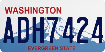 WA license plate ADH7424