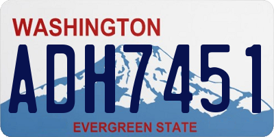 WA license plate ADH7451