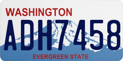 WA license plate ADH7458