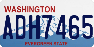 WA license plate ADH7465