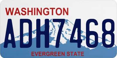 WA license plate ADH7468