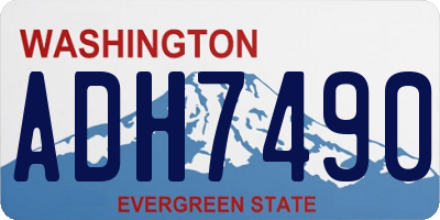 WA license plate ADH7490