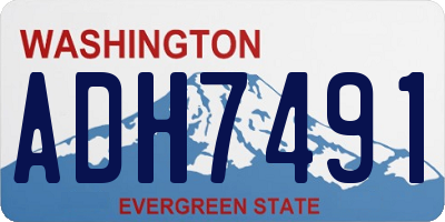 WA license plate ADH7491