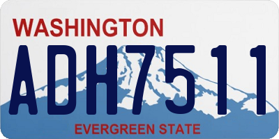 WA license plate ADH7511