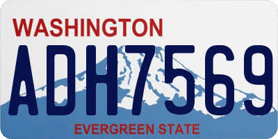 WA license plate ADH7569