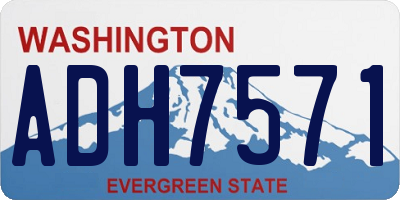 WA license plate ADH7571