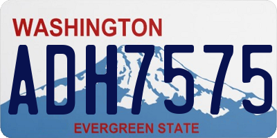 WA license plate ADH7575