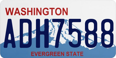 WA license plate ADH7588