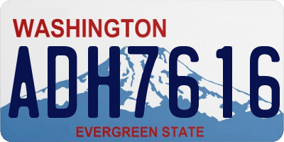 WA license plate ADH7616