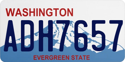 WA license plate ADH7657