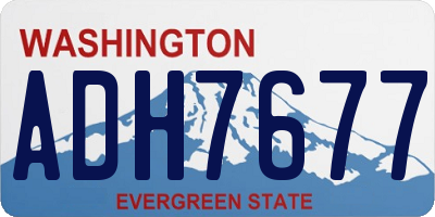 WA license plate ADH7677