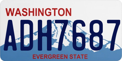 WA license plate ADH7687