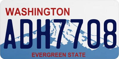 WA license plate ADH7708