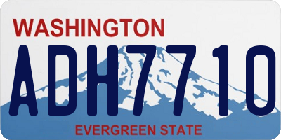 WA license plate ADH7710