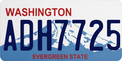 WA license plate ADH7725