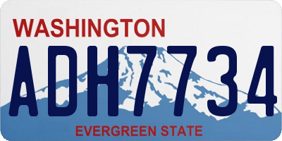WA license plate ADH7734