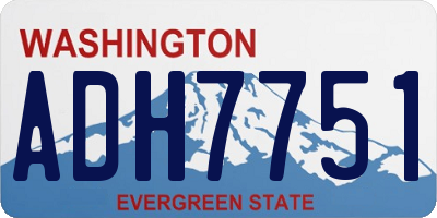 WA license plate ADH7751