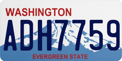WA license plate ADH7759