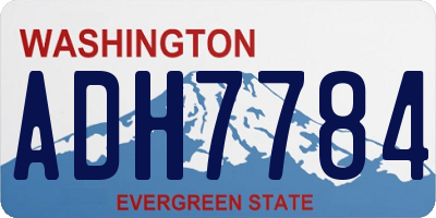 WA license plate ADH7784
