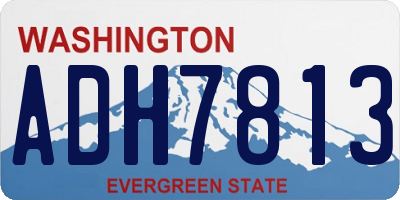 WA license plate ADH7813
