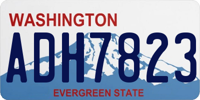 WA license plate ADH7823