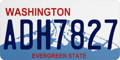 WA license plate ADH7827