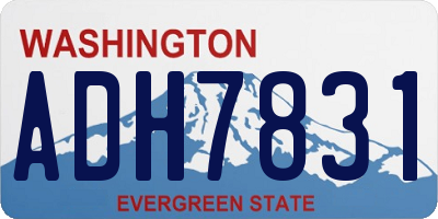 WA license plate ADH7831