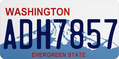 WA license plate ADH7857